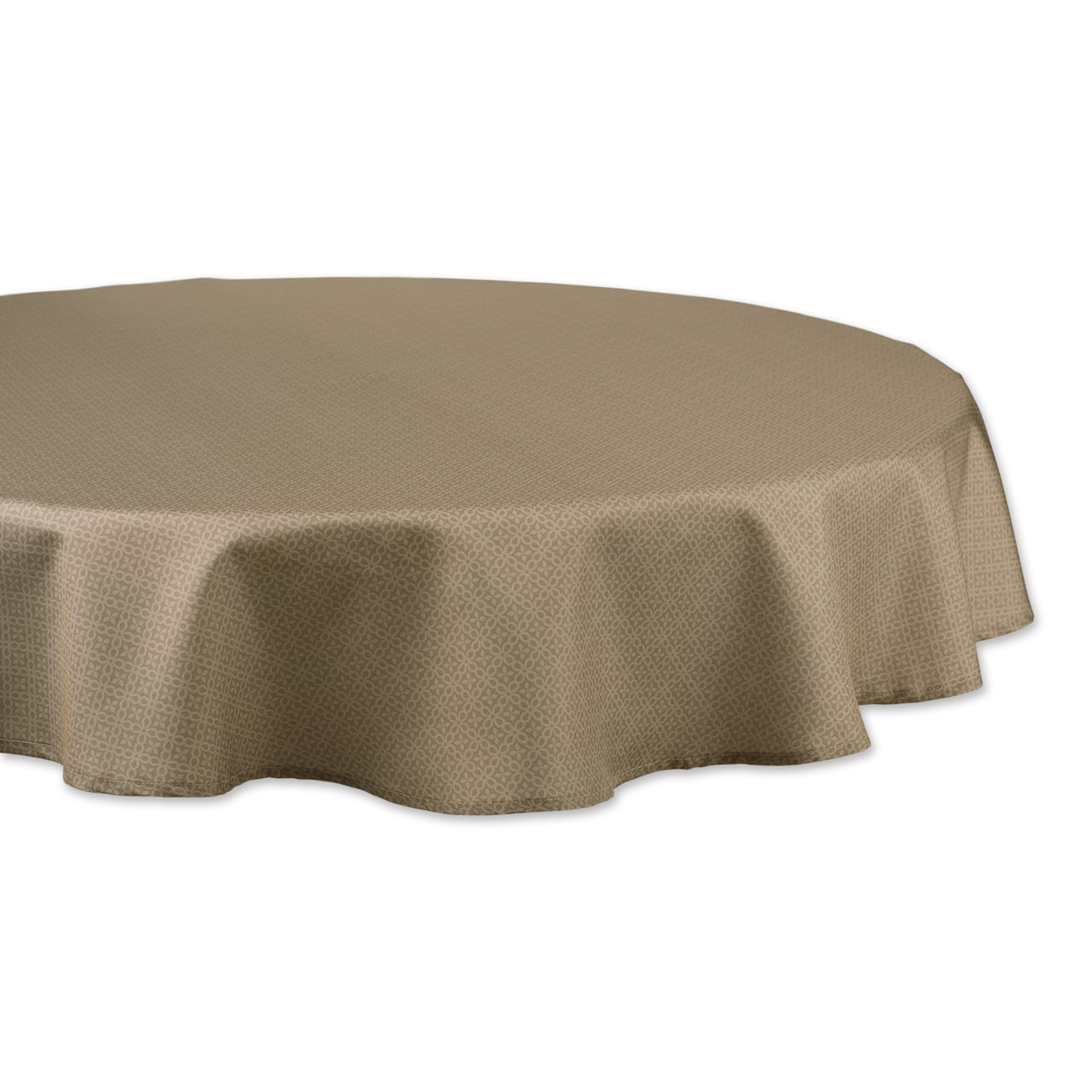 Stone Tonal Lattice Print Outdoor Tablecloth 60" Round